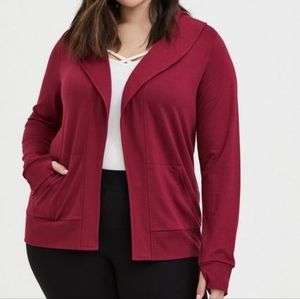 Torrid French Terry Shawl Collar Jacket